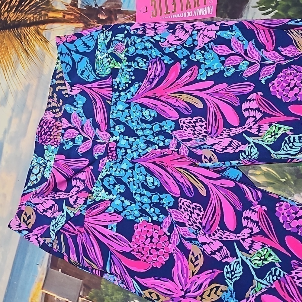 Lilly Pulitzer Luxletic Floral Pants Size 00 NWT - Picture 3 of 7